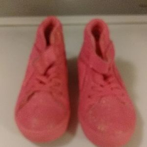 Little girls pink glitter shoes